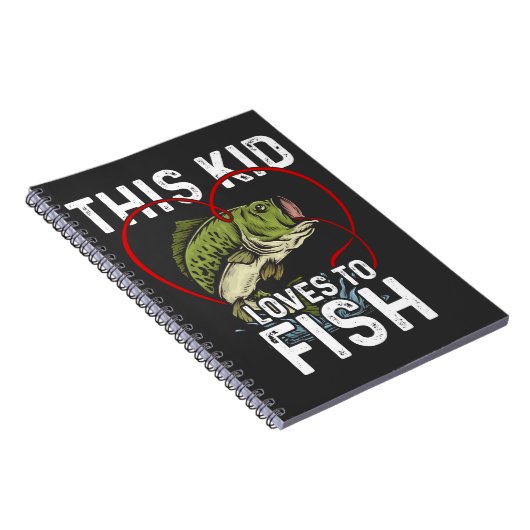 Dit Kind houdt van vissen Vist kinderen Notitieboek (Rechterzijde)