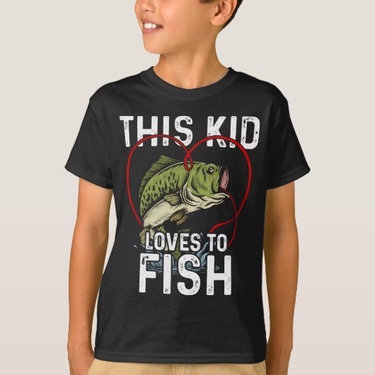 Dit Kind houdt van vissen Vist kinderen T-shirt (Voorkant)