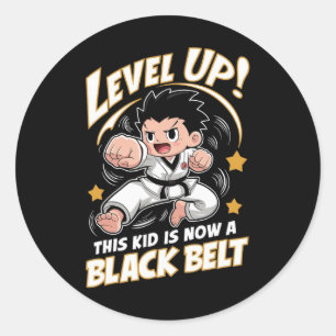 Dit Kind is nu een Black Belt Karate Hapkido Award Ronde Sticker