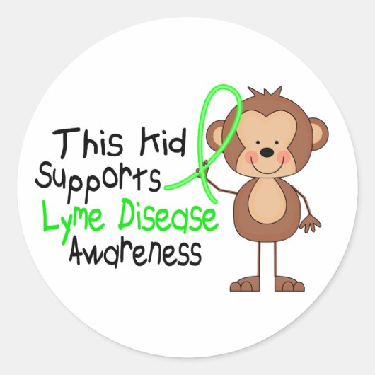 Dit Kind ondersteunt het bewustzijn van de ziekte  Ronde Sticker (Voorkant)