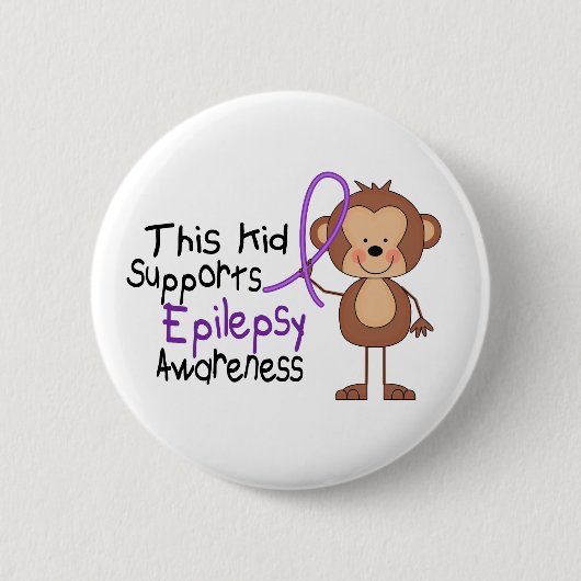 Dit Kind ondersteunt iepilepsiebewustzijn Ronde Button 5,7 Cm (Voorkant)