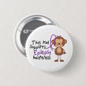 Dit Kind ondersteunt iepilepsiebewustzijn Ronde Button 5,7 Cm (Voorkant /achterkant)