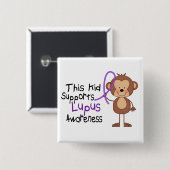 Dit Kind ondersteunt Lupus Bewustheid Vierkante Button 5,1 Cm (Voorkant /achterkant)