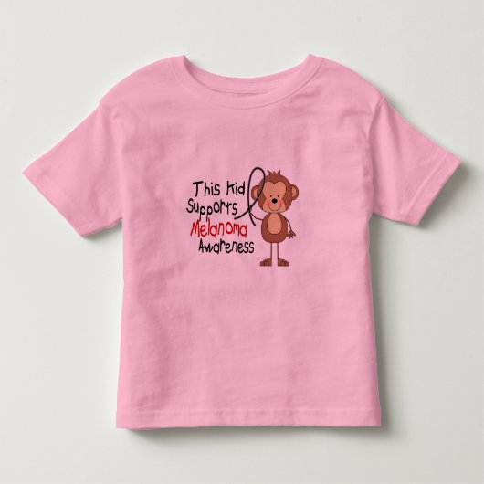 Dit Kind ondersteunt Melanoma-bewustwording Kinder Shirts (Voorkant)