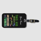 Dit Kind scoort echt Monster Trucks Bagagelabel (Voorkant (horizontaal))