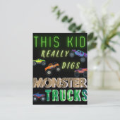 Dit Kind scoort echt Monster Trucks Briefkaart (Staand voorkant)