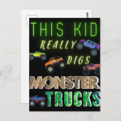 Dit Kind scoort echt Monster Trucks Briefkaart (Voorkant / Achterkant)