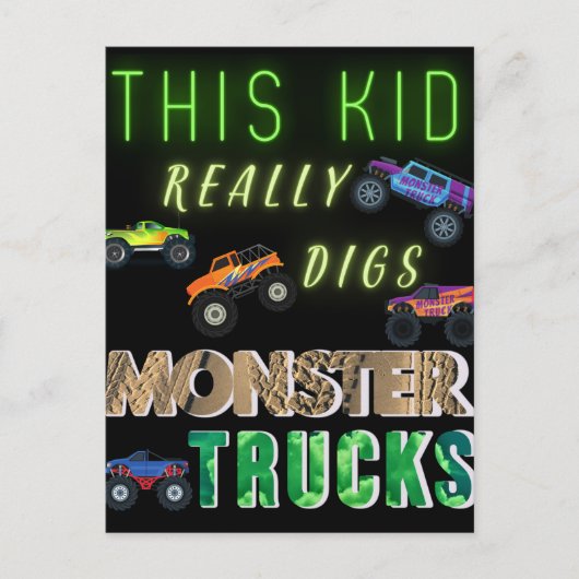 Dit Kind scoort echt Monster Trucks Briefkaart (Voorkant)