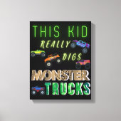 Dit Kind scoort echt Monster Trucks Canvas Afdruk (Voorkant)