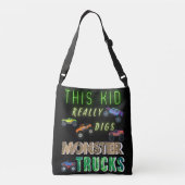 Dit Kind scoort echt Monster Trucks Crossbody Tas (Achterkant)
