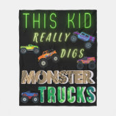 Dit Kind scoort echt Monster Trucks Fleece Deken (Voorkant)