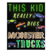 Dit Kind scoort echt Monster Trucks Foto Afdruk (Voorkant)