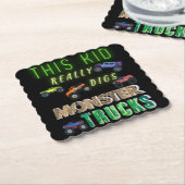 Dit Kind scoort echt Monster Trucks Kartonnen Onderzetters (Gebogen)
