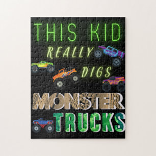 Dit Kind scoort echt Monster Trucks Legpuzzel
