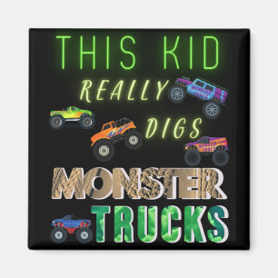 Dit Kind scoort echt Monster Trucks Magneet