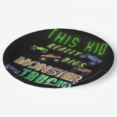 Dit Kind scoort echt Monster Trucks Papieren Bordje (Gekanteld)