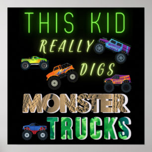 Dit Kind scoort echt Monster Trucks Poster