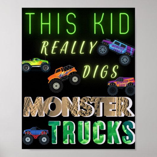 Dit Kind scoort echt Monster Trucks Poster (Voorkant)