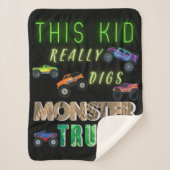 Dit Kind scoort echt Monster Trucks Sherpa Deken (Voorkant)