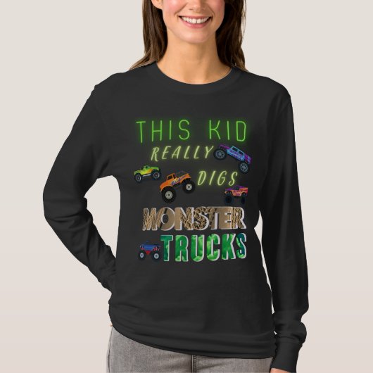 Dit Kind scoort echt Monster Trucks T-shirt (Voorkant)
