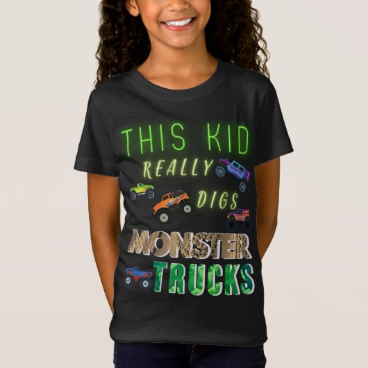 Dit Kind scoort echt Monster Trucks T-shirt (Voorkant)