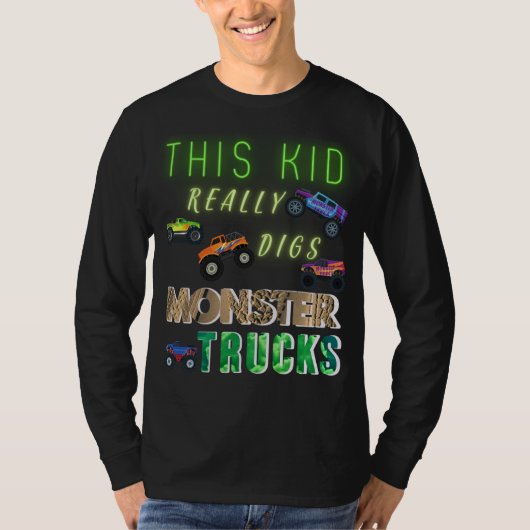 Dit Kind scoort echt Monster Trucks T-shirt (Voorkant)