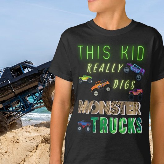 Dit Kind scoort echt Monster Trucks T-shirt