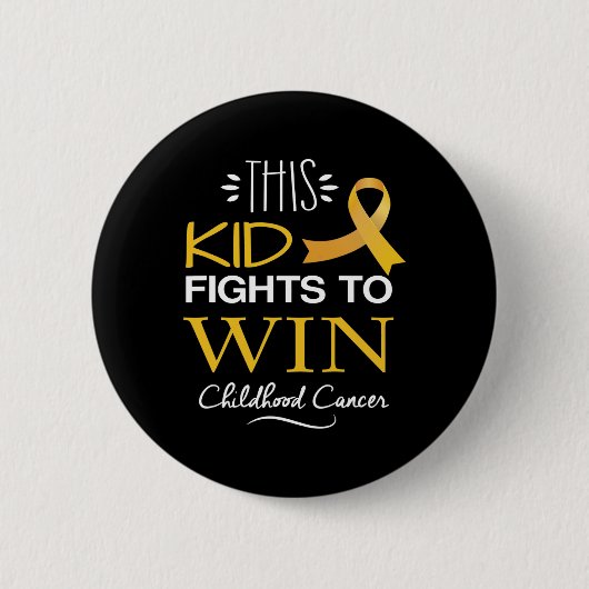Dit Kind vecht ervoor om kinderkanker te winnen Ronde Button 5,7 Cm (Voorkant)