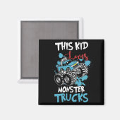 Dit Kind verliest het T-shirt van Monster Trucks Magneet (Voorkant / Achterkant)