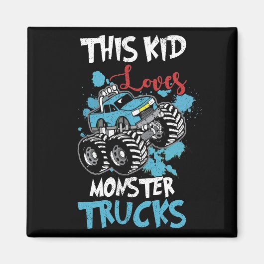 Dit Kind verliest het T-shirt van Monster Trucks Magneet (Voorkant)