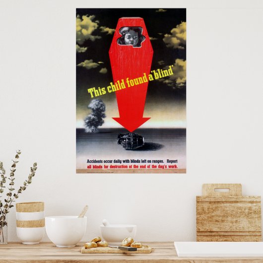 Dit kind vond een blinde poster (Keuken)