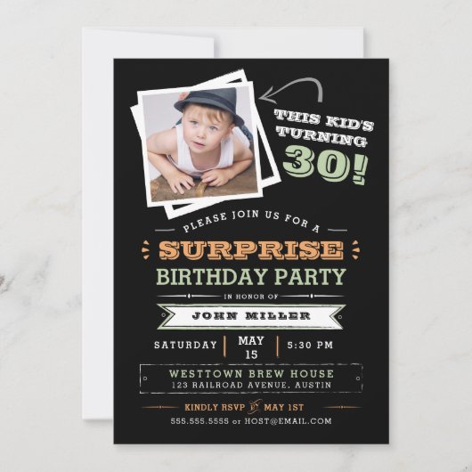 Dit Kind wordt oud! Verrassingsverjaardagsfoto Kaart (Voorkant)