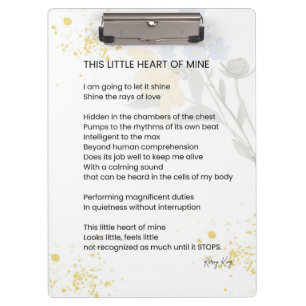 Dit kleine hartje van mij - Dankbaarheid gedicht Klembord