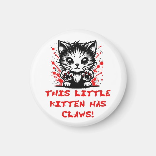 Dit kleine katje heeft klauwen magneet (Voorkant)