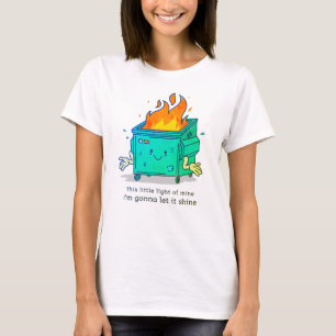 Dit Kleine Licht: Design van een vuilcontainerbran T-shirt