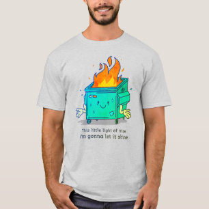 Dit Kleine Licht: Design van een vuilcontainerbran T-shirt