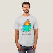 Dit Kleine Licht: Design van een vuilcontainerbran T-shirt (Voorkant volledig)