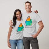 Dit Kleine Licht: Design van een vuilcontainerbran T-shirt (Unisex)
