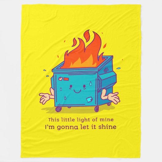 Dit kleine licht: Dumpster Fire Fleece Deken (Voorkant)