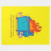 Dit kleine licht: Dumpster Fire Fleece Deken (Voorkant (Horizontaal))