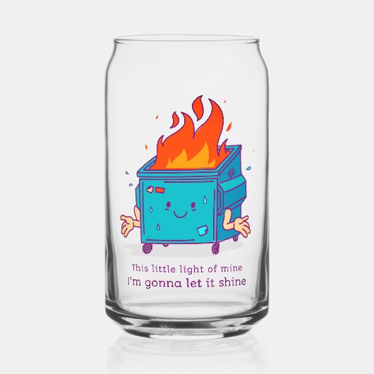 Dit kleine licht: Dumpster Fire Kan Glas (Voorkant)