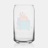 Dit kleine licht: Dumpster Fire Kan Glas (Achterkant)