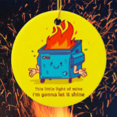 Dit kleine licht: Dumpster Fire Keramisch Ornament