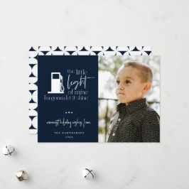 Dit kleine licht van de mijngas Humor foto Feestdagenkaart