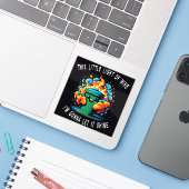 Dit kleine licht van mij, vuilnisbak sticker (Laptop met iPhone)