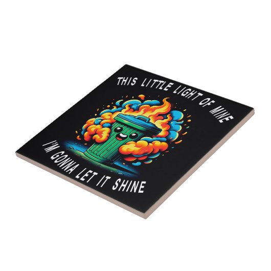 Dit kleine licht van mij, vuilnisbak tegeltje (Zijkant)