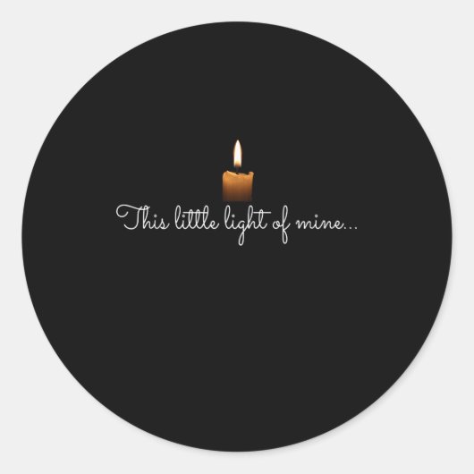 Dit kleine licht van mijn Christelijke geloof T Ronde Sticker (Voorkant)