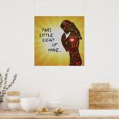 Dit kleine licht van mijn Christelijke Word Art Poster (Keuken)