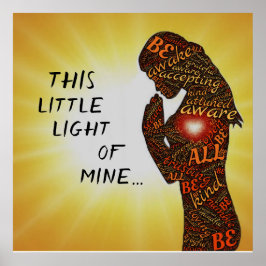 Dit kleine licht van mijn Christelijke Word Art Poster