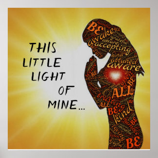 Dit kleine licht van mijn Christelijke Word Art Poster